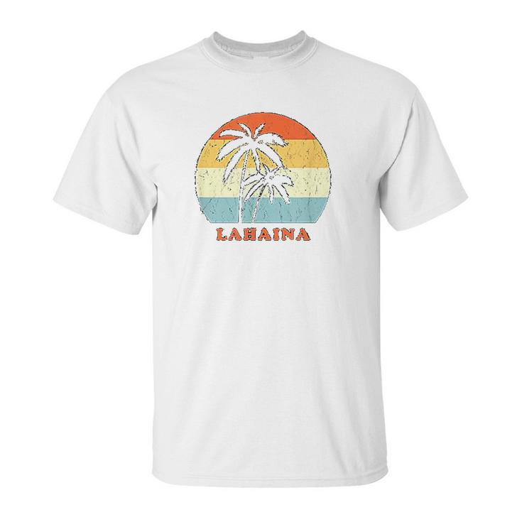 Lahaina Maui Vintage Sun Surf Throwback Vacation Unisex T-Shirt