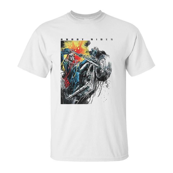 Marvel Ghost Rider Motorcycle Poster Unisex T-Shirt