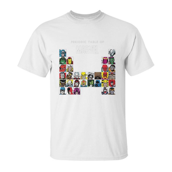 Marvel Periodic Table Of Heroes & Villains Retro T-Shirt Unisex T-Shirt