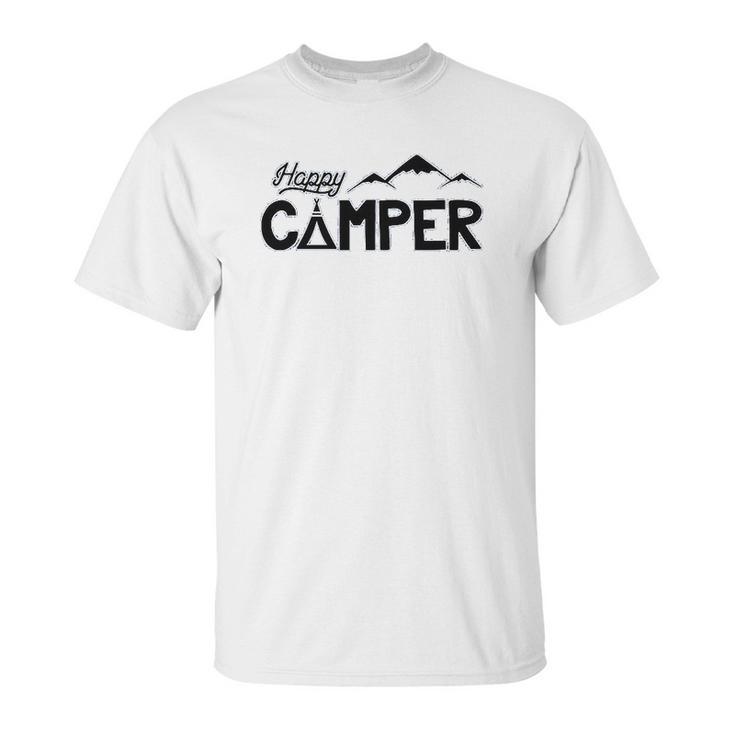 Mirage Pet Products Happy Camper Screen Print Dog Unisex T-Shirt