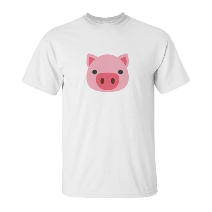 Pig Emoji Cute Porky Head Design T Little Pink Pig T Shirt Unisex T-Shirt