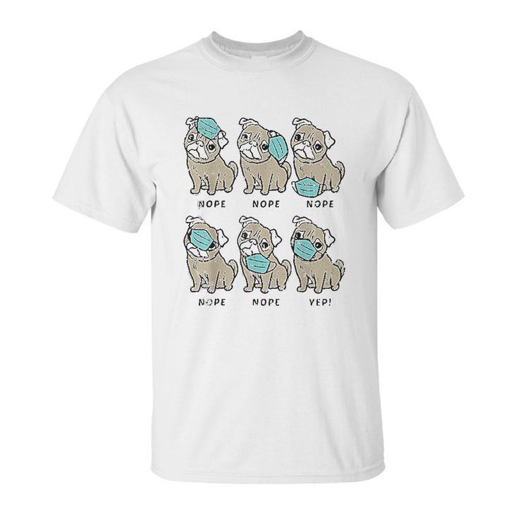 Pug Dog Wearing Face Social Distancing Gift Unisex T-Shirt