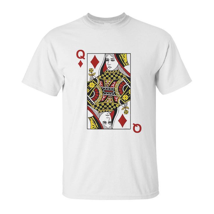 Queen Of Diamond Cards Poker Q Unisex T-Shirt