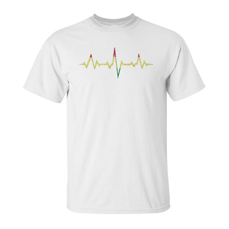 Reggae Music Heartbeat Rastafari Rasta Unisex T-Shirt