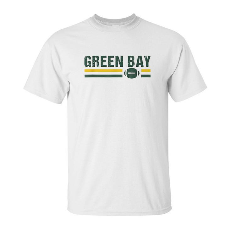 Retro Football Stripe Green Bay Football Wisconsin Green Bay Unisex T-Shirt