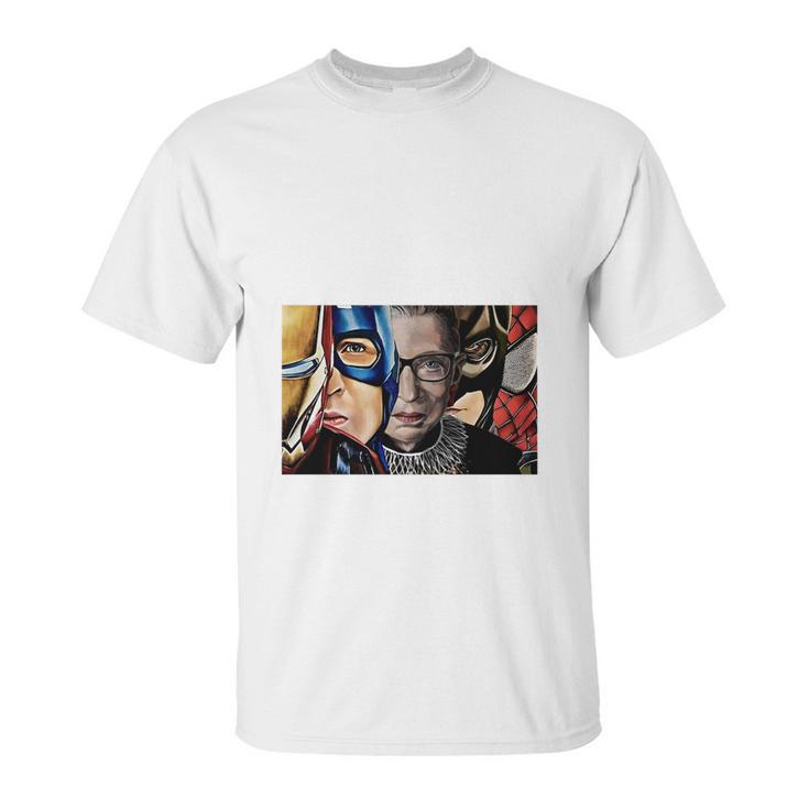 Ruth Bader Ginsburg And Avengers Not All Heroes Wear Capes Shirt Unisex T-Shirt