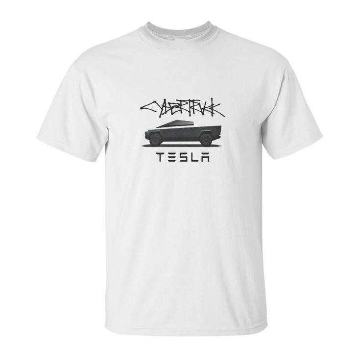 Tesla Cybertruck Truck And Logo Unisex T-Shirt