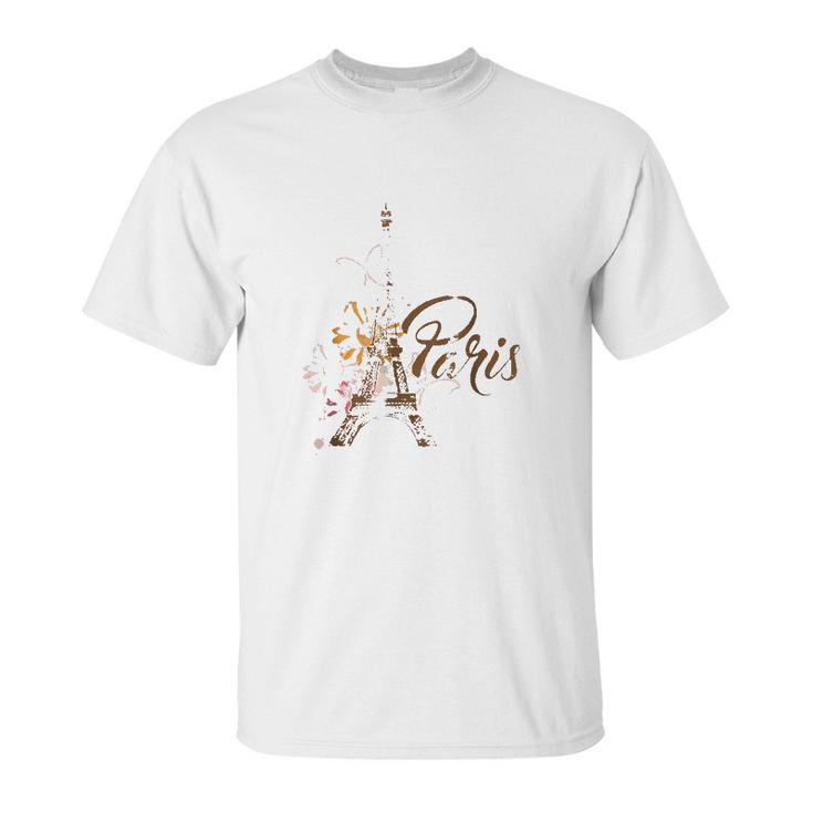 Vintage Paris I Love Travel Wanderlust Eiffel Tower Unisex T-Shirt