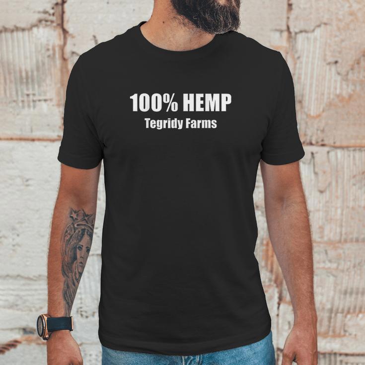 100 Hemp Tegridy Farms Funny Unisex T-Shirt Gifts for Him