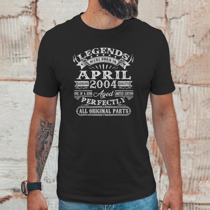 18 Years Old Gifts Legends Born In April 2004 18Th Birthday Unisex T-Shirt Gifts for Him