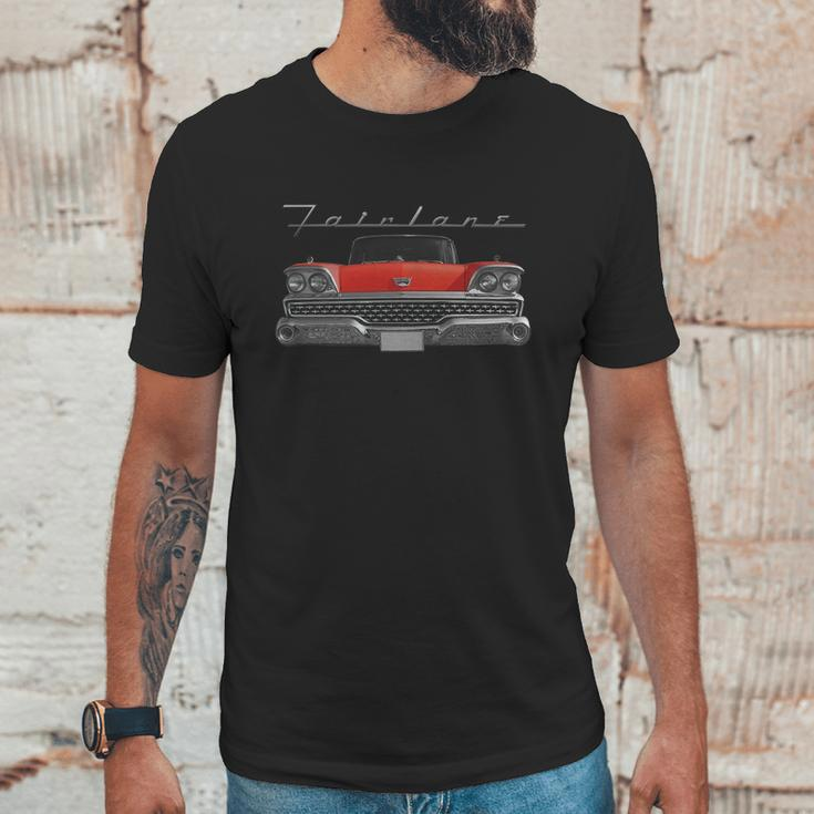 1959 Ford Fairlane Front Red Unisex T-Shirt Gifts for Him