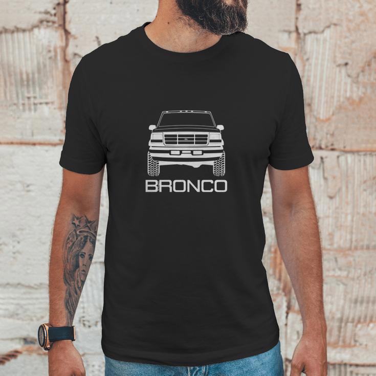 19921996 Ford Bronco Front White Print Unisex T-Shirt Gifts for Him