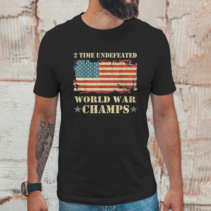 2 Time Undefeated World War Champs Unisex T-Shirt Gifts for Him