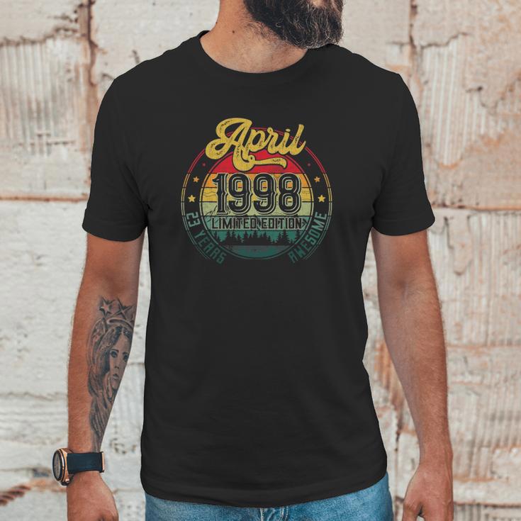 23Rd Birthday Gifts 23 Years Old Retro Born In April 1998 Ver2 Unisex T-Shirt Gifts for Him