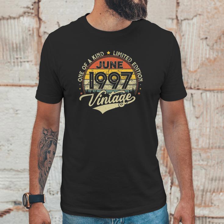 25Th Birthday Gifts 25 Years Old Retro Born In June 1997 Ver2 Unisex T-Shirt Gifts for Him