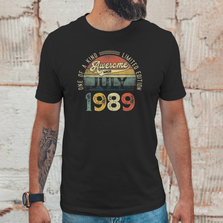 32 Years Old Birthday Gifts Awesome Since July 1989 Ver2 Unisex T-Shirt Gifts for Him