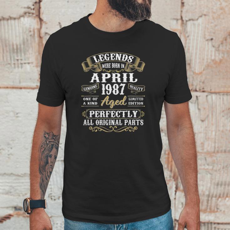 35 Years Old 35Th Birthday Decoration April 1987 Ver2 Unisex T-Shirt Gifts for Him