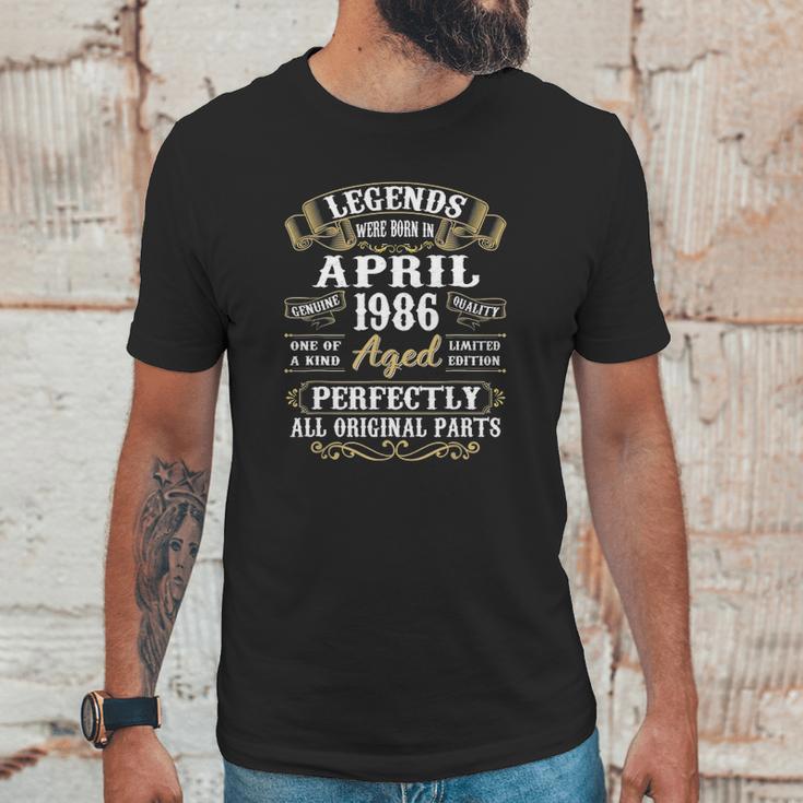 36 Years Old 36Th Birthday Decoration April 1986 Ver2 Unisex T-Shirt Gifts for Him