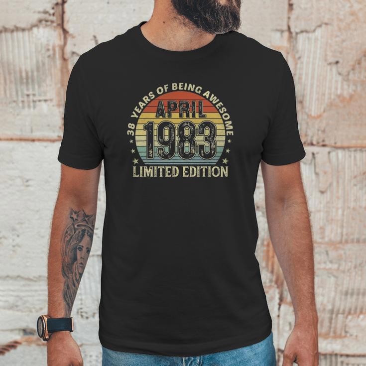 38 Years Old Vintage April 1983 Limited Edition 38Th Birthday Unisex T-Shirt Gifts for Him