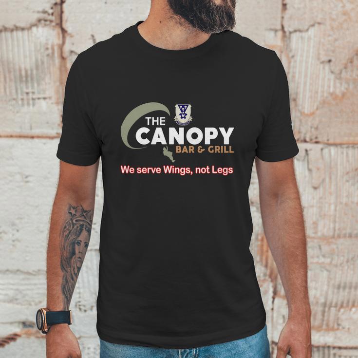 503Rd Infantry Regiment The Canopy Bar And Grill We Serve Wings Not Legs Unisex T-Shirt Gifts for Him