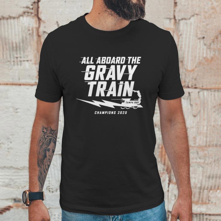 All Aboard The Gravy Train Tampa Bay Champion 2020 Unisex T-Shirt Gifts for Him