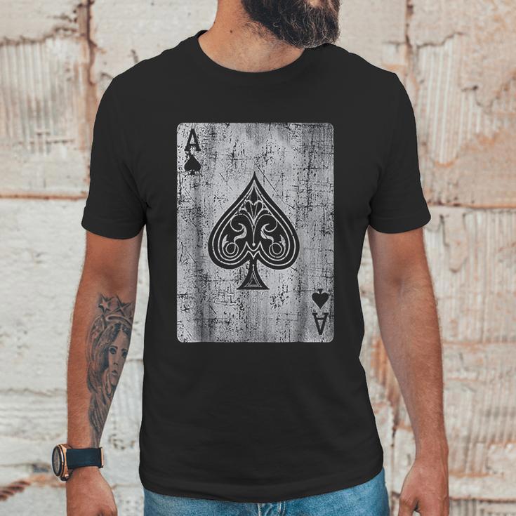 Ace Of Spades Card Gambling Poker Vintage Graphic Unisex T-Shirt Gifts for Him