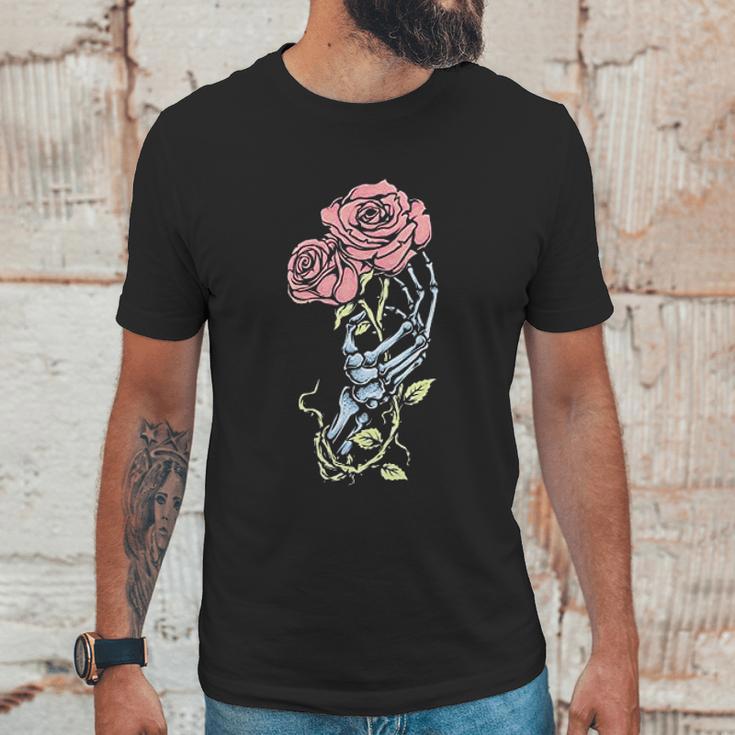 Aesthetic Skeleton Hand Rose Pastel Goth Dark Gothic Unisex T-Shirt Gifts for Him