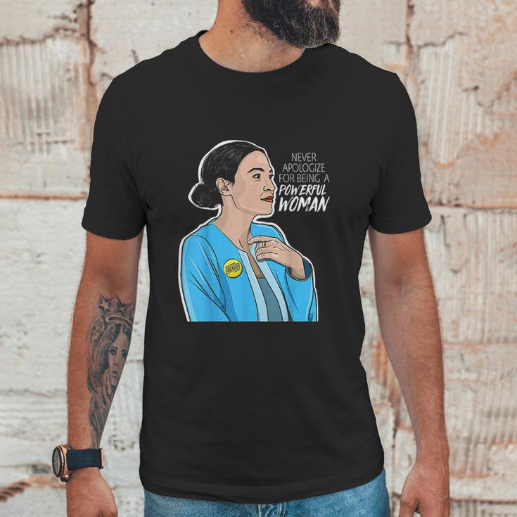 Alexandria Ocasio Cortez Powerful Woman Unisex T-Shirt Gifts for Him