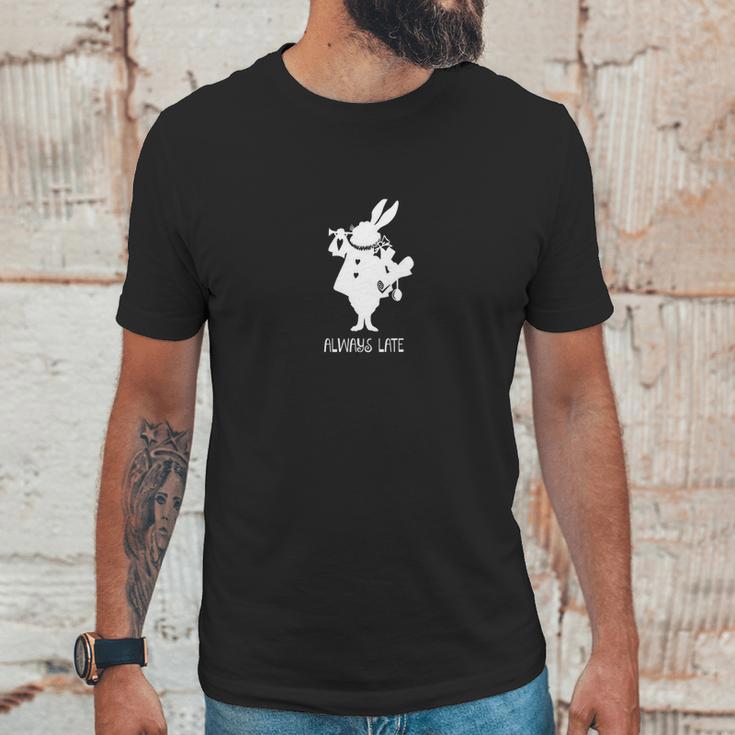 Alice In Wonderland White Rabbit Unisex T-Shirt Gifts for Him