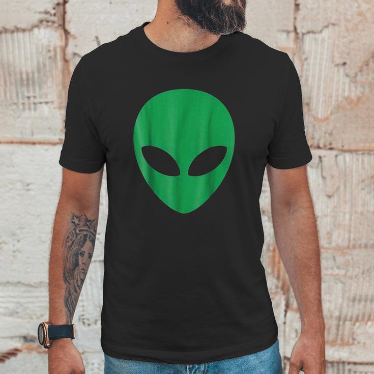 Alien Head Green Alien Grey Unisex T-Shirt Gifts for Him