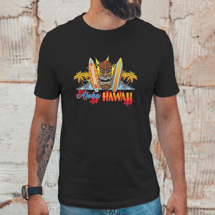 Aloha Hawaii From The Island Feel The Tiki Spirit Unisex T-Shirt Gifts for Him