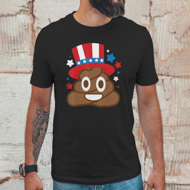 American Poop Emoji Funny 4Th Of July Independence Day Gift Unisex T-Shirt Gifts for Him