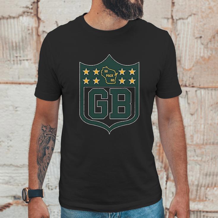 Americas Finest Apparel Green Bay Shield Unisex T-Shirt Gifts for Him