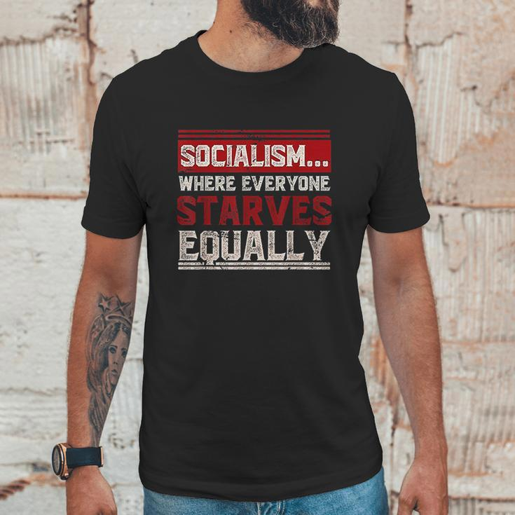 Anti Communist Libertarian Capitalist Gift Anti Socialism Unisex T-Shirt Gifts for Him