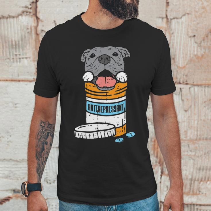 Antidepressant Pitbull Unisex T-Shirt Gifts for Him