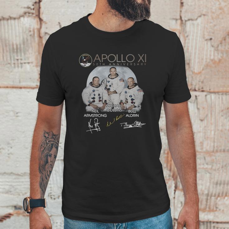 Apollo 11 50Th Anniversary Neil Armstrong Michael Collins Buzz Aldrin Signature T-Shirt Unisex T-Shirt Gifts for Him