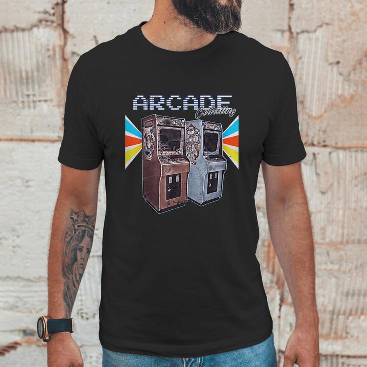 Arcade Cabinet Machine 1970 1980 1990 Video Game Collection Unisex T-Shirt Gifts for Him