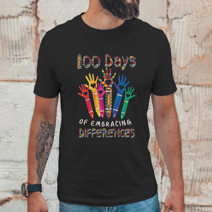 Autism Awareness Embrace Differences 100 Days Of School Iep Unisex T-Shirt Gifts for Him