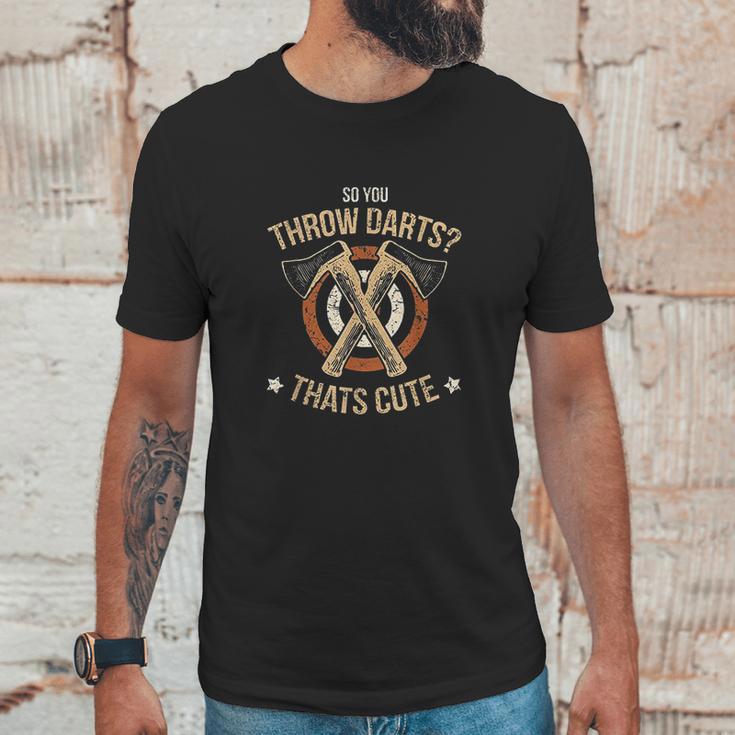 Axe Throwing Funny Hatchet Lumberjack Hobby Cute Gift Unisex T-Shirt Gifts for Him