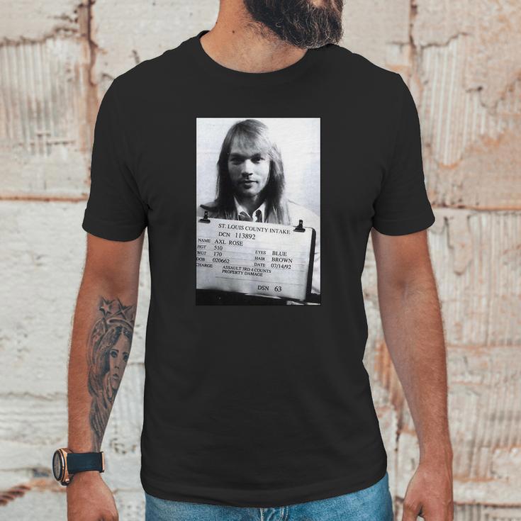 Axl Roses Mugshot 1992 Tshirt Unisex T-Shirt Gifts for Him