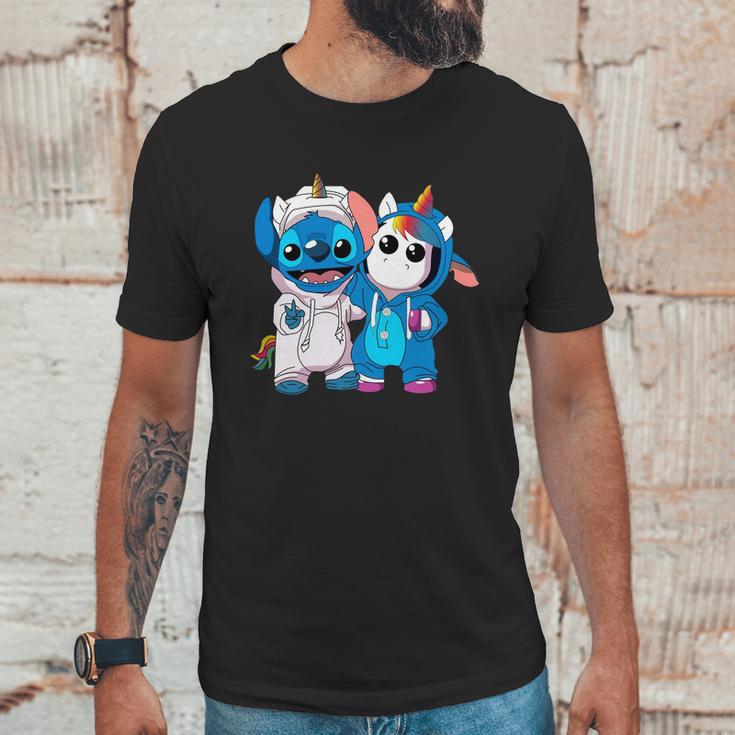 Baby Unicorn And Stitch Unisex T-Shirt Gifts for Him