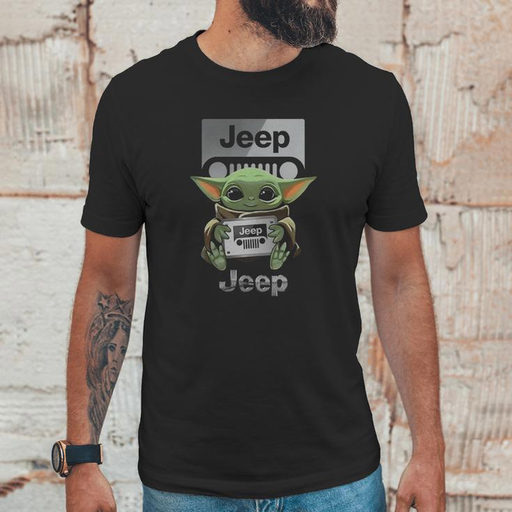 Baby Yoda Hug Jeep Unisex T-Shirt Gifts for Him