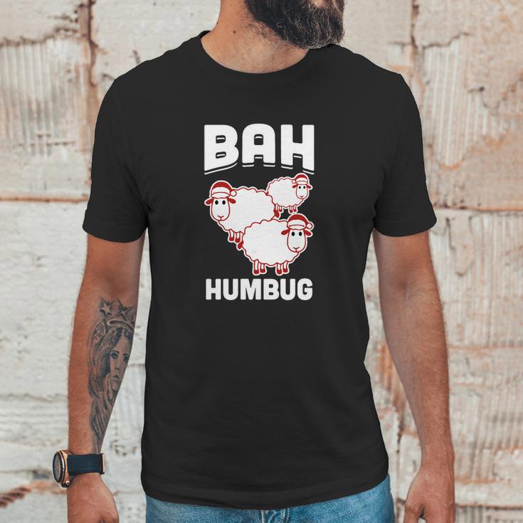 Bah Humbug Sheep Santa Hat T-Shirt Unisex T-Shirt Gifts for Him