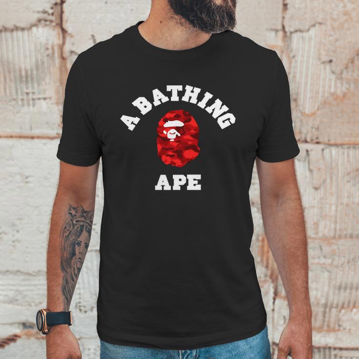 Bape Abc Red Camo Unisex T-Shirt Gifts for Him