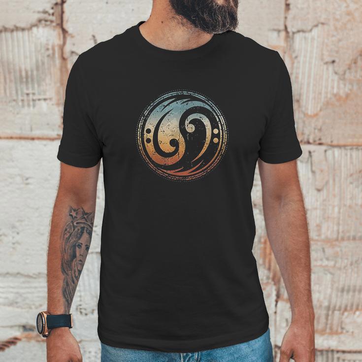 Bass Guitar Clef Yin Yang Vintage For Bassist Bass Player Unisex T-Shirt Gifts for Him