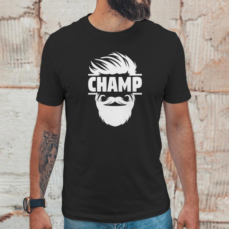 Bearded Champ Unisex T-Shirt Gifts for Him