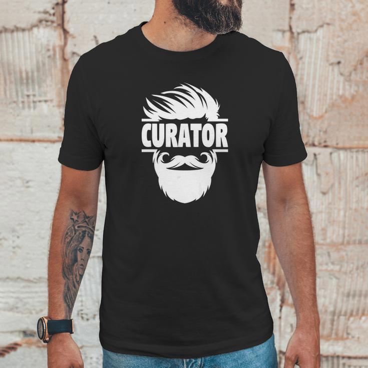 Bearded Curator Unisex T-Shirt Gifts for Him