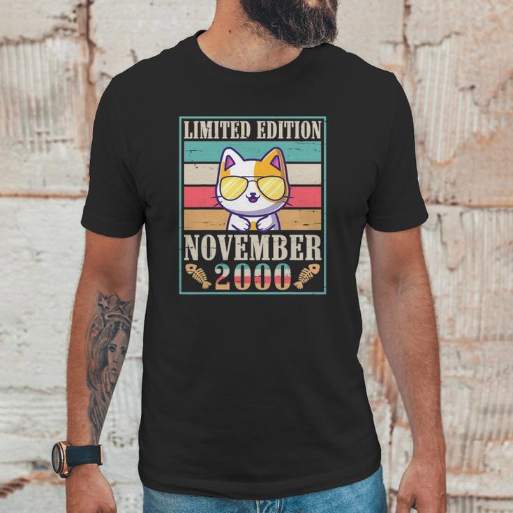 Birthday Cat Born In November 2000 Ltd Edition 21 Years Old Unisex T-Shirt Gifts for Him