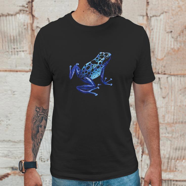 Blue Poison Dart Frog Colorful Design Nature Lover Unisex T-Shirt Gifts for Him