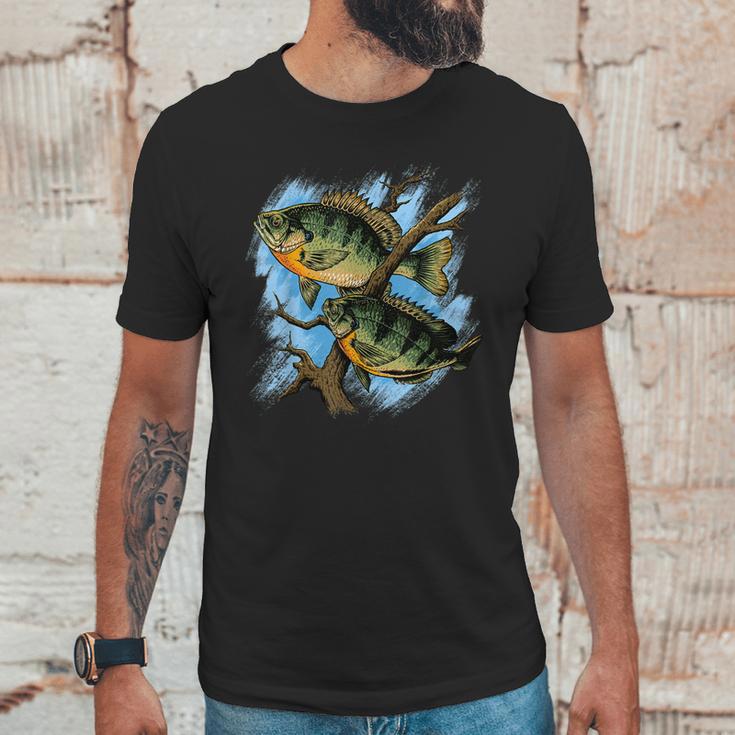 Bluegill Illustration Fishing Unisex T-Shirt Gifts for Him